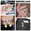 24Pcs 4 Colors Handmade Lampwork Pendants PALLOY-AR00023-6