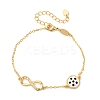 Sports Brass Micro Pave Cubic Zirconia Infinity Link Bracelets LS-BJEW-D386-01E-G-2