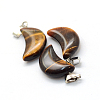 Moon Natural Tiger Eye Pendants X-G-Q369-07-2