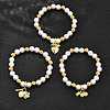 Brass Stretch Bracelets BJEW-C098-06-2