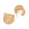 Rack Plating Brass Stud Earrings for Women EJEW-G394-09G-2