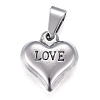 Non-Tarnish Valentine's Day 201 Stainless Steel Charms STAS-I159-02B-P-1