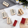 8Pcs 2 Styles Wooden Stamps DIY-OC0005-80-4