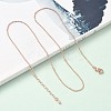 1.5MM Brass Ball Chain Necklaces NJEW-Z097-03RG-1