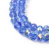 Electroplate Transparent Glass Beads Strands EGLA-A046-01A-17-2