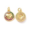 Brass Micro Pave Colorful Cubic Zirconia Charms KK-E068-VF132-1