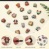 12Pcs 6 Style Food Grade Eco-Friendly Silicone Focal Beads SIL-SZ0002-72B-3