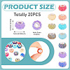 20Pcs AB Color Resin Rose Flower European Beads RESI-TA0004-38-2