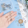 50Pcs 5 Style Ion Plating(IP) 304 Stainless Steel Open Pendants STAS-UN0053-79-4