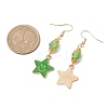 304 Stainless Steel Glass Dangle Earrings EJEW-JE05848-3