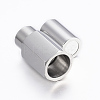Tarnish Resistant Smooth 304 Stainless Steel Magnetic Clasps with Glue-in Ends STAS-H402-63P-6mm-2