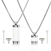 Transparent Glass Wishing Bottle Pendant NJEW-HS0001-01P-1