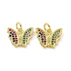 Brass Micro Pave Colorful Cubic Zirconia Charms KK-E068-VF101-2