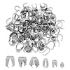 120Pcs 6 Style 304 & 201 Stainless Steel Snap on Bails STAS-UN0052-30-1