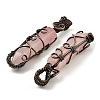 Natural Rose Quartz Pendants G-K338-28R-01-2