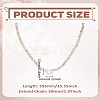 1Pc Glass Rondelle Beaded Necklaces NJEW-LP0007-23U-2