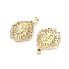 Brass Micro Pave Cubic Zirconia Pendants KK-P334-12G-2