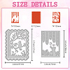 Cat Shape Carbon Steel Cutting Dies Stencils DIY-WH0309-2488-2