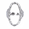 Non-Tarnish 304 Stainless Steel Oval Open Cuff Ring RJEW-T023-91P-1