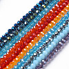 Electroplate Glass Beads Strands EGLA-T025-01A-1