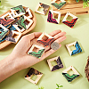 36Pcs 6 Colors Spray Painted Wood Big Pendants WOOD-TA0001-80-4