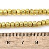 Electroplated Natural Lava Rock Beads Strands G-L606-C02-01A-4
