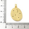 Brass Micro Pave Cubic Zirconia Pendants KK-G517-07G-3