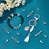  100PCS Tibetan Style Alloy Cord Ends with 100PCS Alloy Hook and S-Hook Clasps TIBE-NB0001-28-4