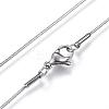 304 Stainless Steel Snake Chain Necklaces NJEW-D285-02P-2