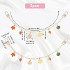 Autumn Theme Leaf & Pumpkin Alloy Enamel Bag Handles FIND-PH0009-21-3
