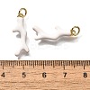 Brass Enamel Pendants KK-Q043-28B-01-3