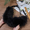 Faux Fur PU Leather Chain Belts AJEW-WH20072-55A-02-3