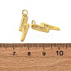 Brass Micro Pave Clear Cubic Zirconia Pendants LS-ZIRC-A019-12G-A-3