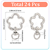 24Pcs Alloy Swivel Clasps FIND-SC0017-49B-2