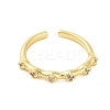 Brass Pave Cubic Zirconia Cuff Rings RJEW-U012-02G-01-2