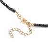 Natural Dyed Mashan Jade Red Cherry Pendant Glass Seed Beaded Necklaces for Women NJEW-TA00211-02-5