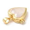 Natural Shell Locket Pendants X-KK-K332-15G-05-4