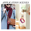 Alloy Resin Butterfly Keychains KEYC-TADJ0002-02G-U-7