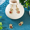 2Pcs Brass Micro Pave Cubic Zirconia Pendants KK-TA0002-81B-5