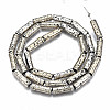 Electroplated Natural Lava Rock Beads Strands G-T114-76F-2