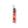 4Pcs 4 Colors Glass Pendants PALLOY-JF02630-3