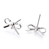 Brass Stud Earring Findings X-KK-S350-013P-2