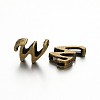 Tibetan Style Antique Bronze Plated Alloy Letter Slide Charms LS-PALLOY-J542-W-NF-1