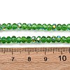 Electroplate Transparent Glass Beads Strands EGLA-A046-01A-03-4