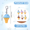 12Pcs 6 Style Resin Pendant Decorations HJEW-YW00175-3