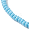 7Pcs Glass Seed Bead Stretch Bracelets with Brass Cross & Imitation Pearl BJEW-MZ00299-5