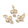 Rack Plating Brass Micro Pave Cubic Zirconia Pendants LS-KK-A160-05G-2