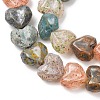 Painted Glass Beads Strands GLAA-B037-14-3