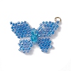 Glass Seed Beaded Pendants PALLOY-MZ00230-01-1