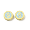 Spray Painted Alloy Beads PALLOY-S038-09C-1